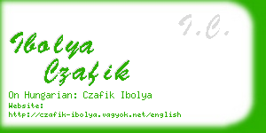 ibolya czafik business card